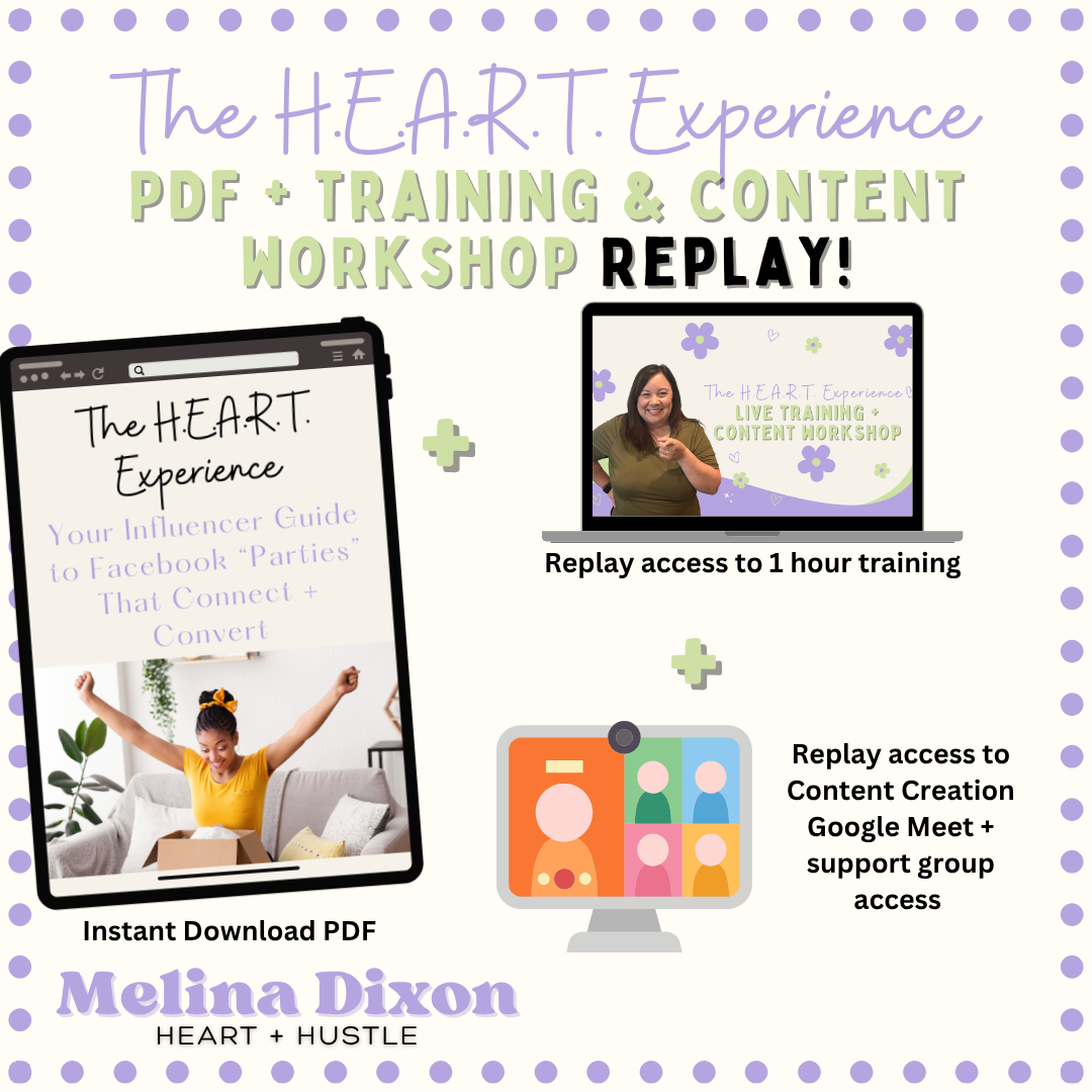 The H.E.A.R.T. Experience Formula PDF + Training & Content Creation Workshop Replay