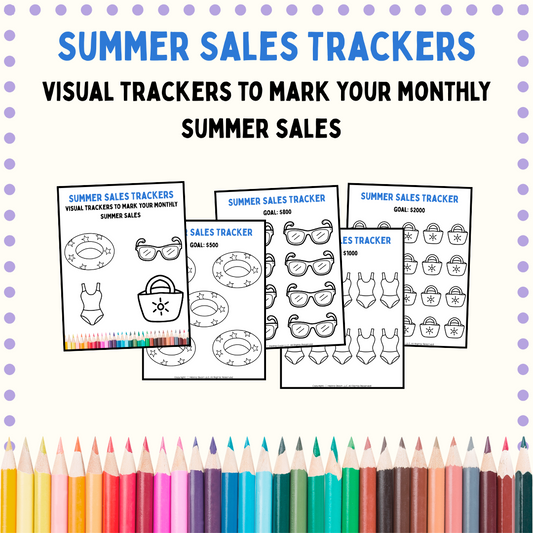 Summer Sales Trackers - Color Your Way to Summer Selling Success