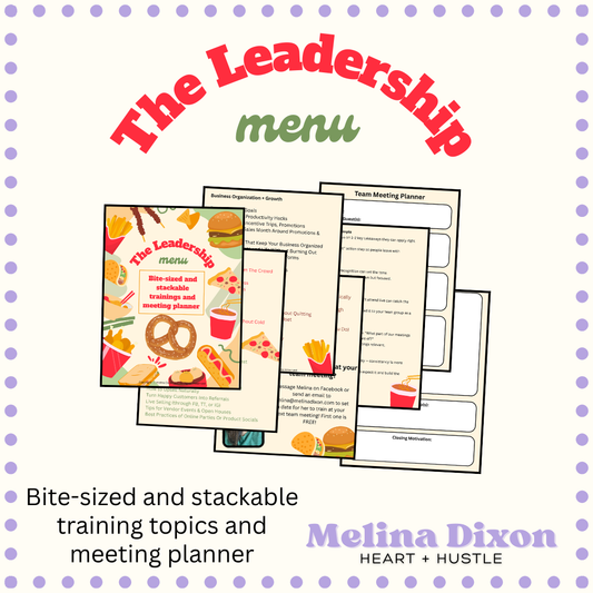The Leadership Menu - Bite-sized Training Topics & Team Meeting Planner